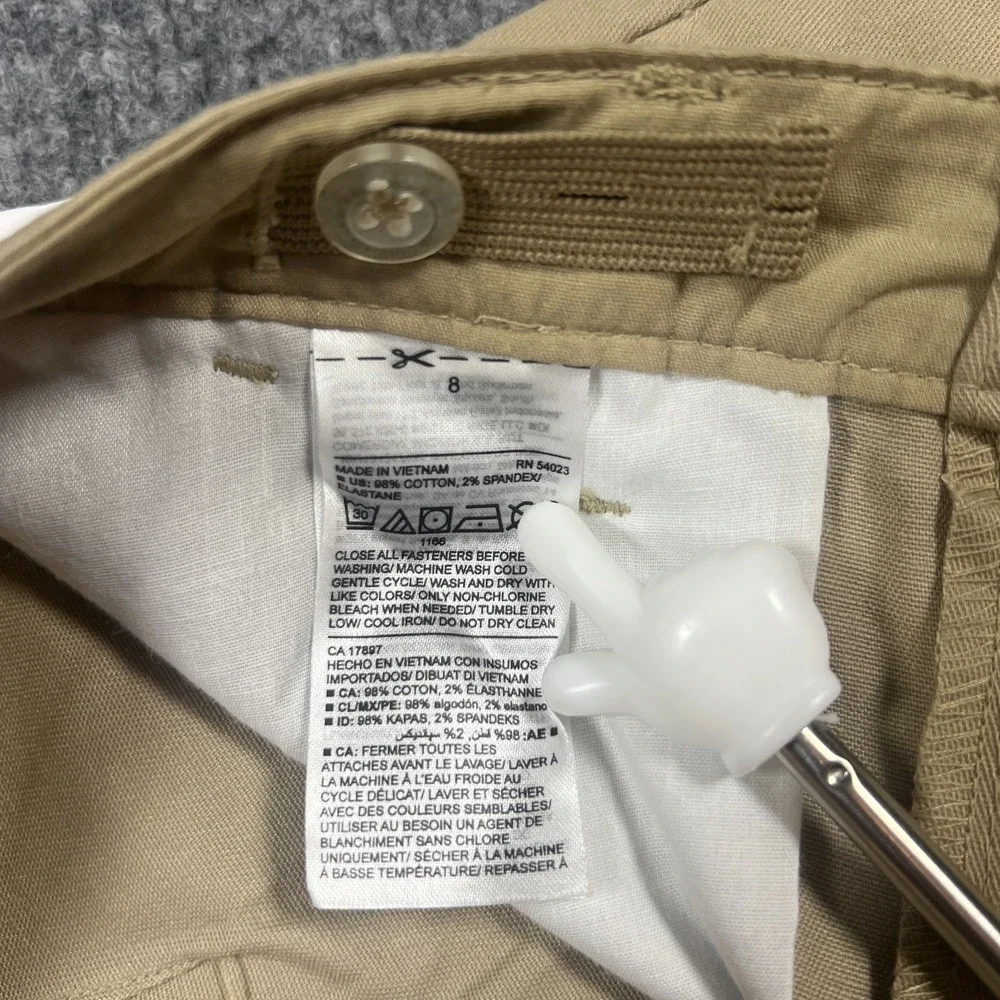 Old Navy Built in Flex Chino Shorts‎ Kids 8 Beige Stretch Mid Rise Lot of 2